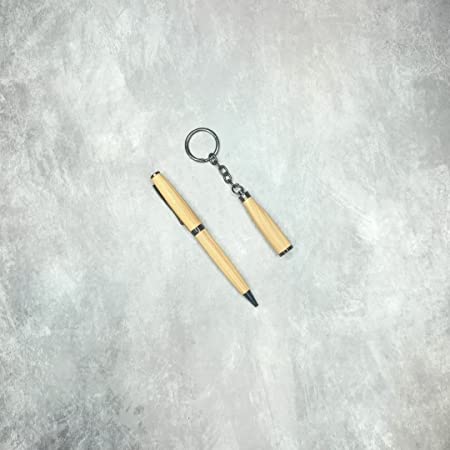 1682419721_2 in 1 Gift Set - Bottle Shape Keychain with Roller Ball Pen (Beige) 04